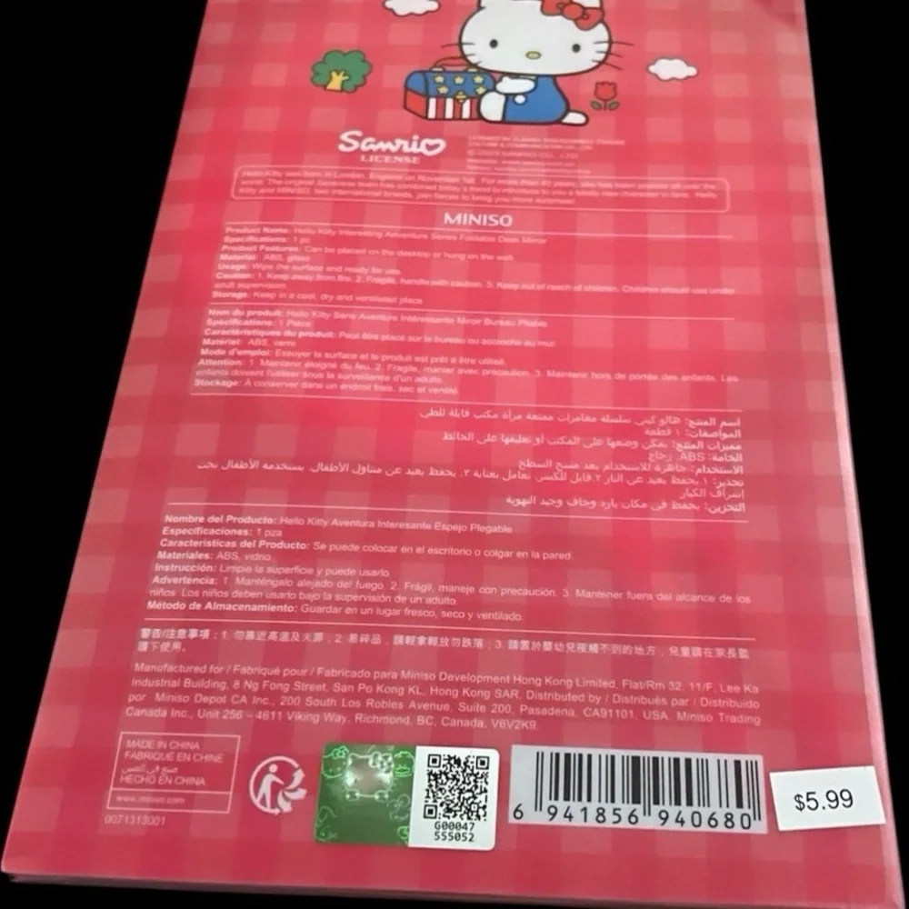 Sanrio Hello Kitty Red and Pink Checkered Design